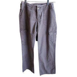 Cabela's Casuals Women's 6 Reg Grey Cotton Wide Leg  Cargo Pants